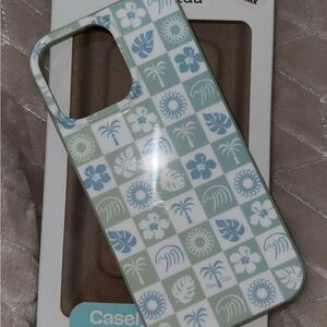 Casetify Green and Blue Floral Phone Case